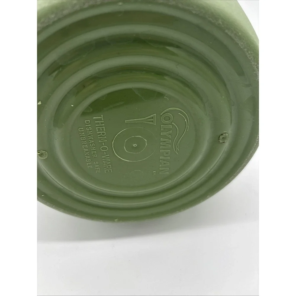 Mid Century Modern Therm O‎ Ware Avocado Green Matching Pitcher And Ice Bucket
